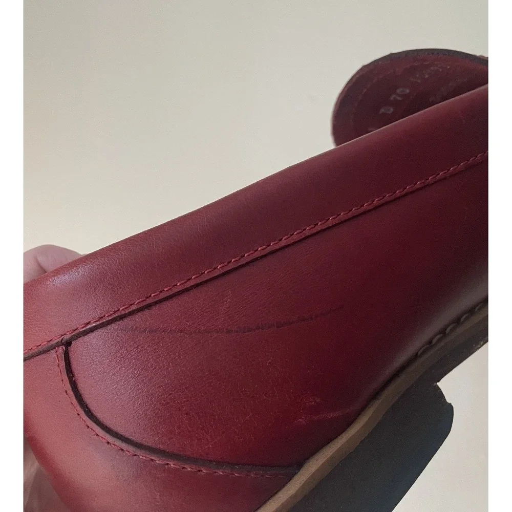 G.H. Bass Weejuns Mens 11 D Burgundy Leather Penny Loafers Beefroll